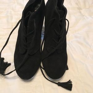 Black Suede Jessica Simpson Wedges